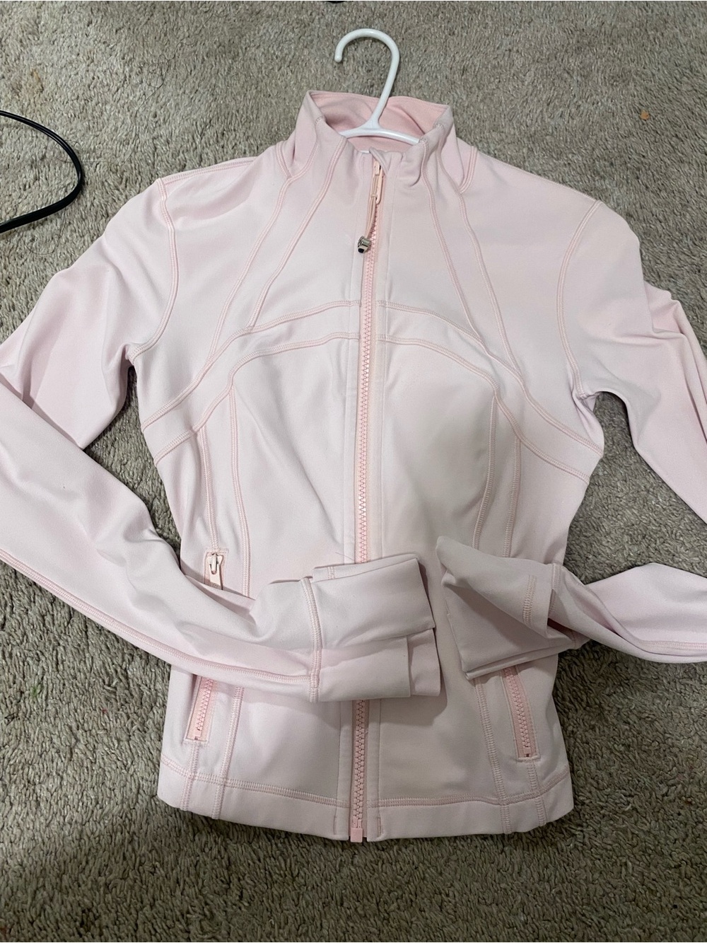 lululemon athletica Pale Pink Full-Zip Bomber Jacket